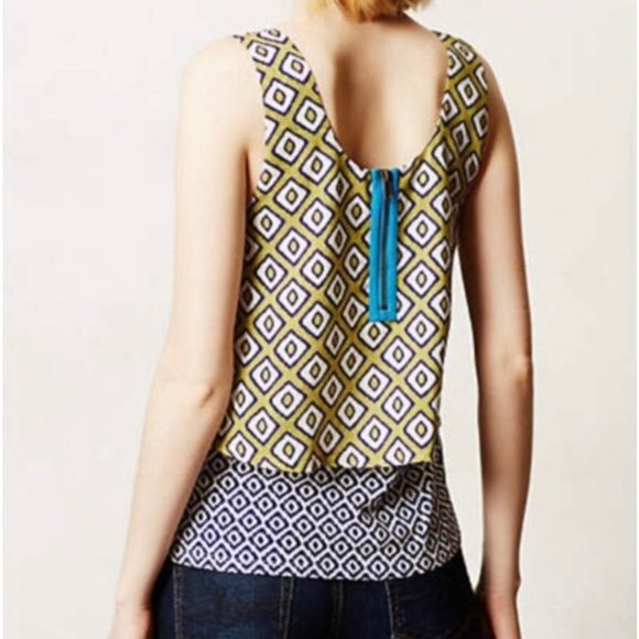 Anthropologie Meadow Rue Throughway Ikat Top - Picture 2 of 9